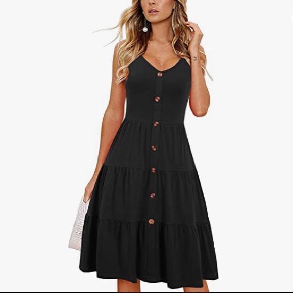 1. Alice & Elmer | NWT V-Neck Sundress with Buttons (Burnt Orange/Rust) - Picture 10 of 10